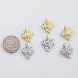 18K Gold PVD Angel fish charm - Tarnish Resistant