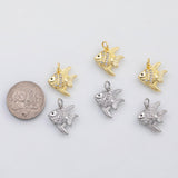 18K Gold PVD Angel fish charm - Tarnish Resistant