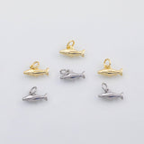 18K Gold PVD Shark charm fish charm - Tarnish Resistant
