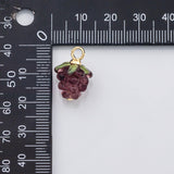 18K Gold PVD Ceramic Grape charm - Tarnish Resistant