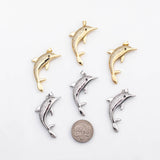 18K Gold PVD Dolphin pendant charm - Tarnish Resistant