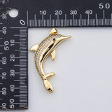 18K Gold PVD Dolphin pendant charm - Tarnish Resistant