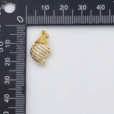 18K Gold PVD Shell charm conch ocean summer charm - Tarnish Resistant