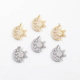 18K Gold PVD Moon sun charm - Tarnish Resistant