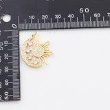 18K Gold PVD Moon sun charm - Tarnish Resistant