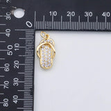 18K Gold PVD Sals Flip Flop Charm Charm s Charms - Tarnish Resistant