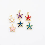 18K Gold PVD Starfish star fish charm Charm s Charms - Tarnish Resistant