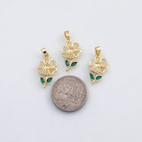 18K Gold PVD Flower charm Charm s Charms - Tarnish Resistant