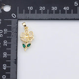 18K Gold PVD Flower charm Charm s Charms - Tarnish Resistant