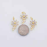 18K Gold pvd Flower charm Charm s Charms - Tarnish Resistant