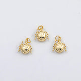 18K Gold PVD Beetle ladybug charm Charm s Charms - Tarnish Resistant