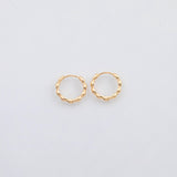 18K Gold PVD Hoop earrings 22K One pair per order - Tarnish Resistant