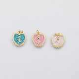 18K Gold PVD Flower Charm Charm s Charms k402 - Tarnish Resistant