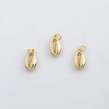 18K Gold PVD Puka shell ocean beach charm s Charms - Tarnish Resistant