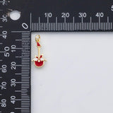 18K Gold PVD Guitar charm s Gold Charms - Tarnish Resistant
