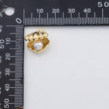 18K Gold PVD Sea shell clam shell oyster shell with pearl Charm ocean beach charms s - Tarnish Resistant