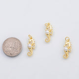 18K Gold PVD Seahorse sea horse charm - Tarnish Resistant