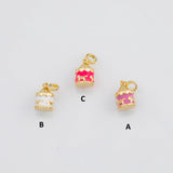 18K Gold PVD Merry Go Round Carousel Carnival 9x14mm s Gold Charms - Tarnish Resistant