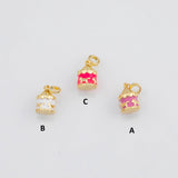 18K Gold PVD Merry Go Round Carousel Carnival 9x14mm s Gold Charms - Tarnish Resistant