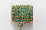 Gold Filled Enamel Chain - 2.0mm Dapped Chain - 14/20 or Sterling Silver Enamel Chains - By the Foot
