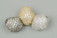 12x14 Puffy Bicone CZ Rhinestone Pave 3 COLORS