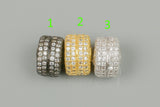 7x10mm Double Designer Barrel CZ Rhinestone Pave