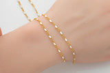 PVD Stainless Steel Enamel Italian Chain for Permanent Jewelry by Yard, PVD Stainless Plating Wholesale bulk Roll Chain Jewelry