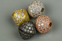 9x10mm Bicone CZ Rhinestone Pave 4 colors