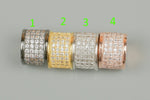 Short Barrel CZ Rhinestone Pave 6x10mm, 8x12mm, 8x14mm