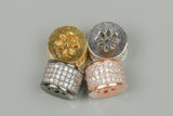 Short Barrel CZ Rhinestone Pave 6x10mm, 8x12mm, 8x14mm