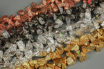 Pyrite Chips, 7-8mm Assorted color 8 inch Strand