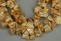 Pyrite Chips, 7-8mm Assorted color 8 inch Strand