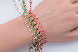 Gold Filled Enamel Chain - 2.0mm Dapped Chain - 14/20 or Sterling Silver Enamel Chains - By the Foot
