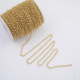 18k Gold Filled Rolo chain 4mm Unfinished Chain by the yard