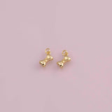 Bone dog bone charm 18k Gold Filled charm bar charms for bracelets and necklaces minimalist cz pave silver for jewelry making diy