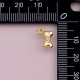 Bone dog bone charm 18k Gold Filled charm bar charms for bracelets and necklaces minimalist cz pave silver for jewelry making diy