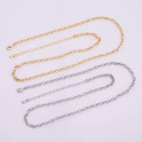18" Oval Rolo Necklace 3.5x5mm 18k Gold Filled Necklace Charm Bar Necklace Paperclip