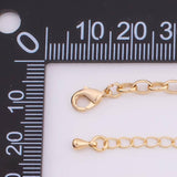 18" Oval Rolo Necklace 3.5x5mm 18k Gold Filled Necklace Charm Bar Necklace Paperclip