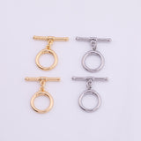 Plain Toggle Clasps 13mm 18k Gold Filled Silver for Charm Bar Bracelets and Necklaces Gold Pave CZ Minimalist Charms