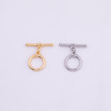 Plain Toggle Clasps 13mm 18k Gold Filled Silver for Charm Bar Bracelets and Necklaces Gold Pave CZ Minimalist Charms