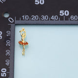 Ballerina dancer charm 18K Gold Filled Charm for Charm Bar Bracelets and Necklaces Charms Gold Filled Charms Minimalist CZ Pave