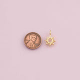 Sun charm 18k Gold Filled charm bar charms for bracelets and necklaces minimalist cz pave silver for jewelry making diy