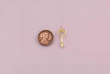 Key charm 18k Gold Filled charm bar charms for bracelets and necklaces minimalist cz pave silver for jewelry making diy