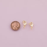 4pc Gold Filled Lobster Clasp 10mm 12mm 14mm charm bar charms for bracelets and necklaces minimalist cz pave silver for jewelry making diy