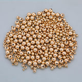 14K Gold Filled Round Beads Spacer Beads for Bracelets Necklace Earrings Jewelry Making Made in USA 100 pcs per order