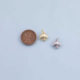 Sea shell scallop shell charm 18k Gold Filled charm bar charms for bracelets and necklaces minimalist cz pave silver for jewelry making diy