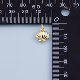 Sea shell scallop shell charm 18k Gold Filled charm bar charms for bracelets and necklaces minimalist cz pave silver for jewelry making diy