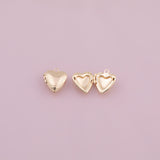 Heart Locket charm 18k Gold Filled charm bar charms for bracelets and necklaces minimalist cz pave silver for jewelry making diy