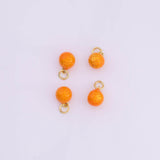 Enamel Orange Charm Fruit Charms 8mm 18k Gold Filled for Charm Bar Bracelets and Necklaces White Gold Silver Pave CZ Minimalist Charms