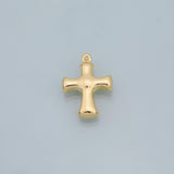Cross charm koi gold Cross charm 22K Gold Filled for Charm Bar Bracelets and Necklaces Charms